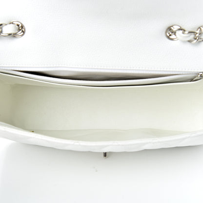 Chanel Caviar Quilted Jumbo Single Flap White 4 of 12