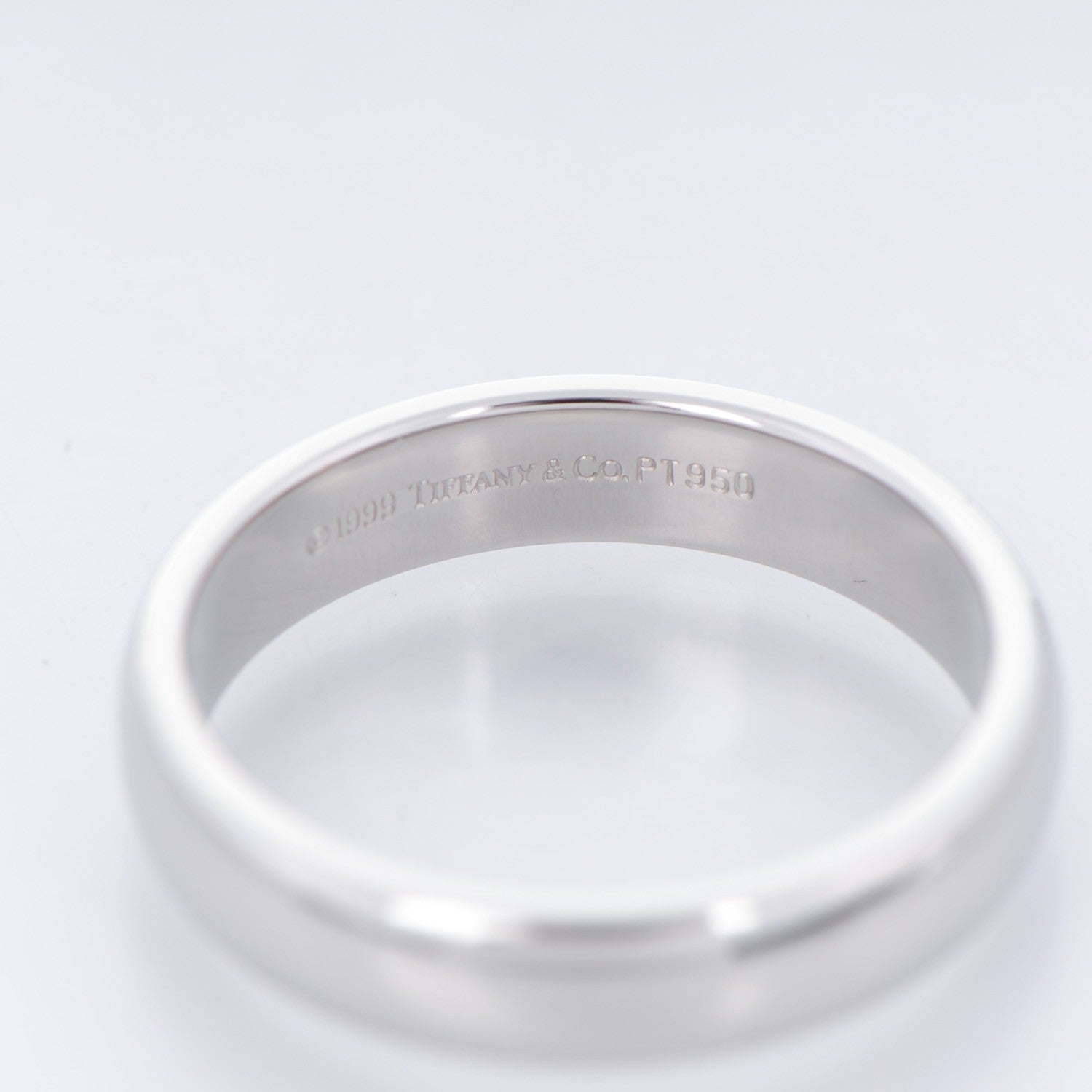 Tiffany Platinum Lucida 4.5mm Wedding Band Ring 8 3 of 4