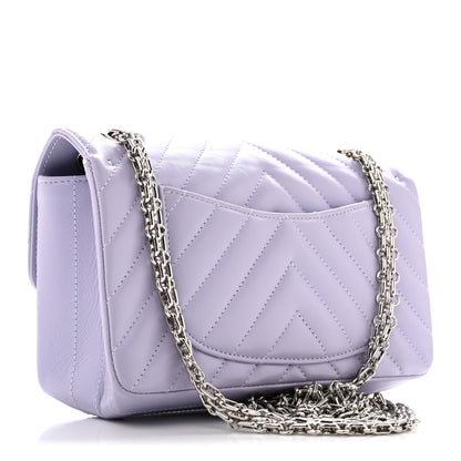 Chanel Aged Calfskin Chevron Quilted 2.55 Reissue Mini Flap Light Purple 2 of 10