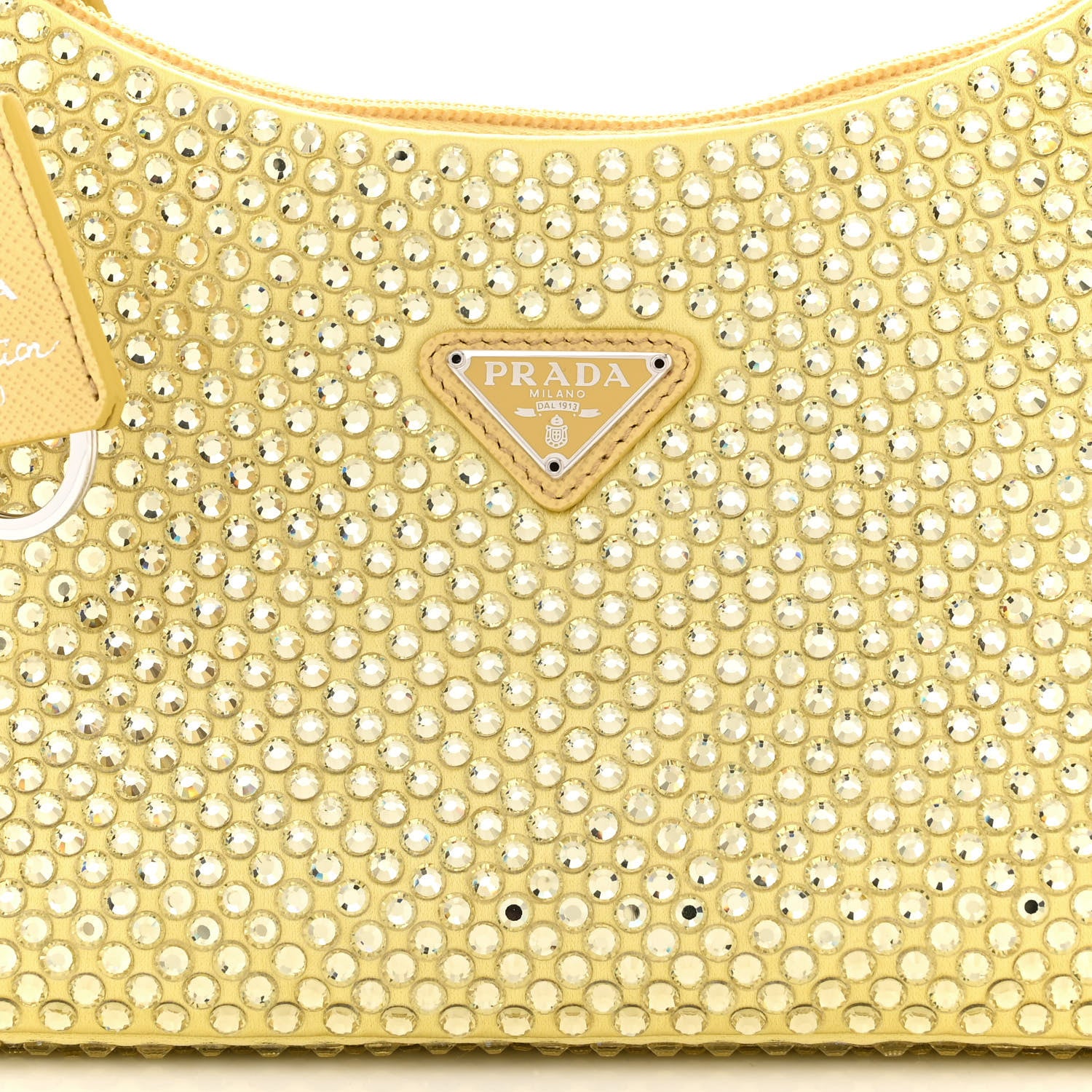 Prada Satin Crystal Mini Re-Edition 2000 Bag Ananas 8 of 11
