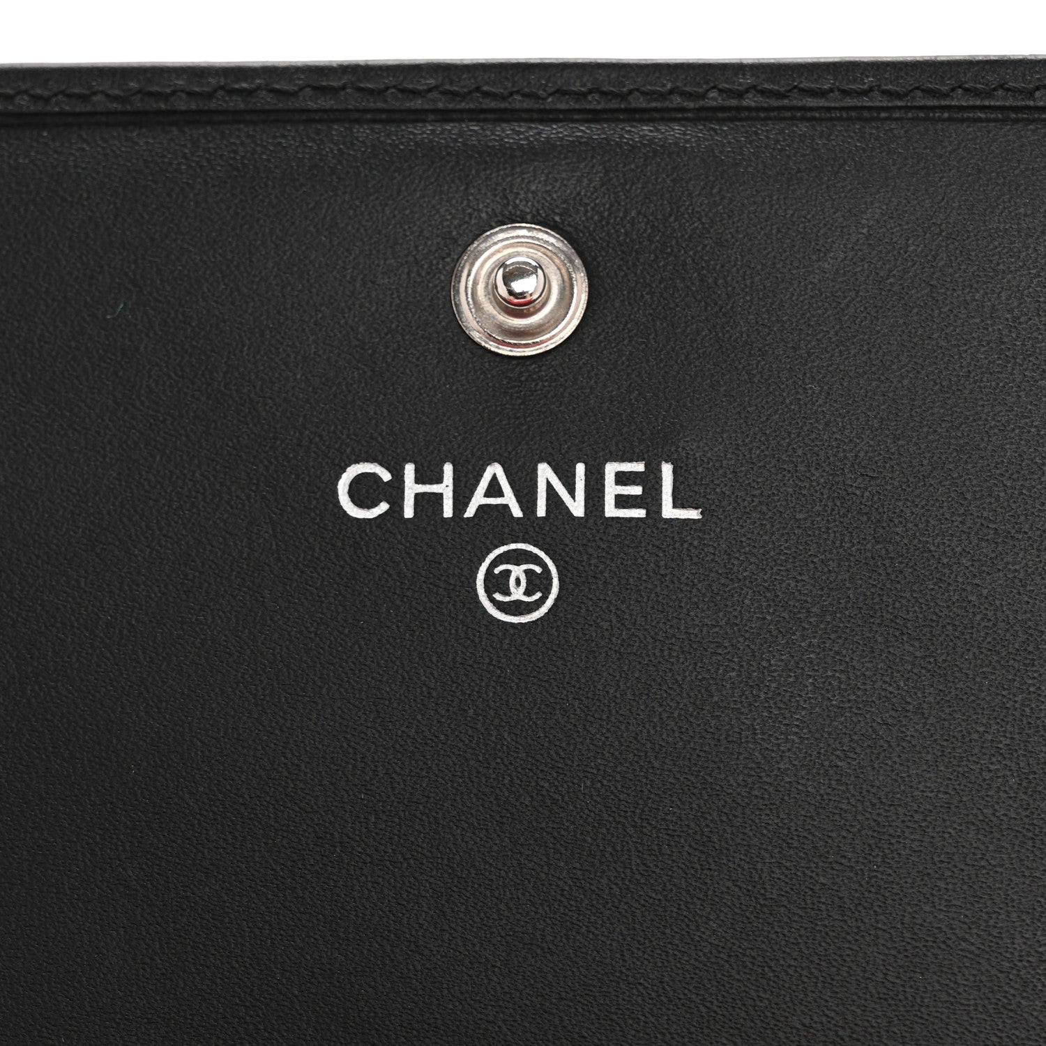 Chanel Calfskin Quilted Cambon Long Double Wallet Black 6 of 12