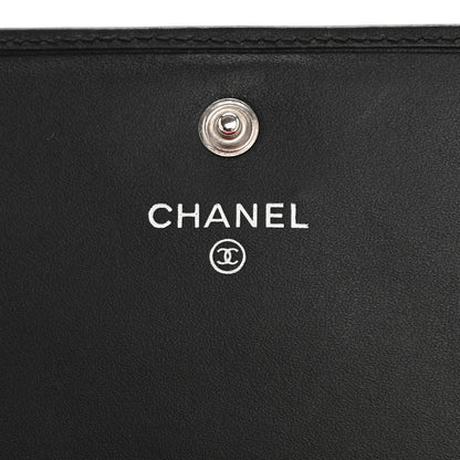 Chanel Calfskin Quilted Cambon Long Double Wallet Black 6 of 12