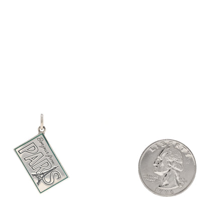 Tiffany Sterling Silver Enamel Paris Postcard Charm Blue 2 of 3