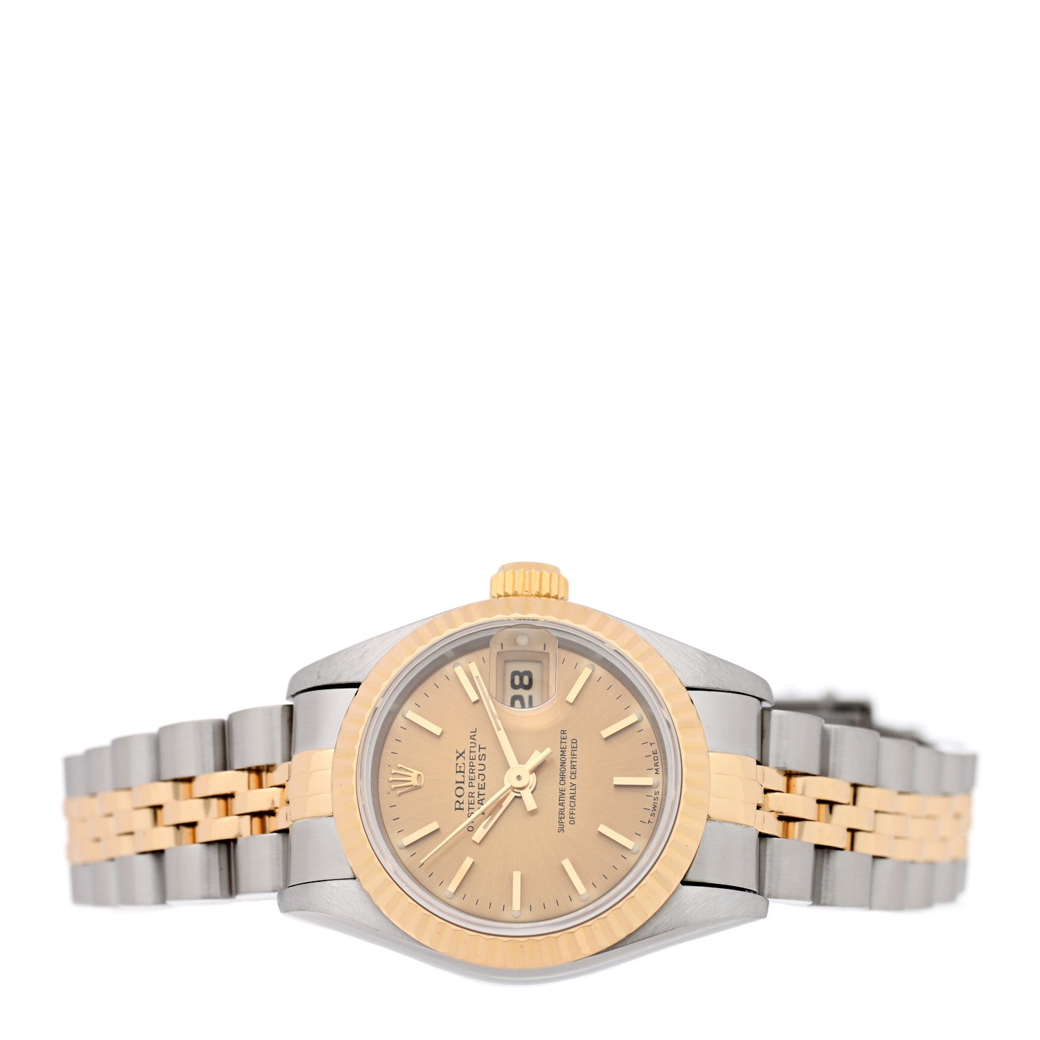 Rolex Stainless Steel 18K Yellow Gold 26mm Oyster Perpetual Datejust Watch Champagne 69173 2 of 4