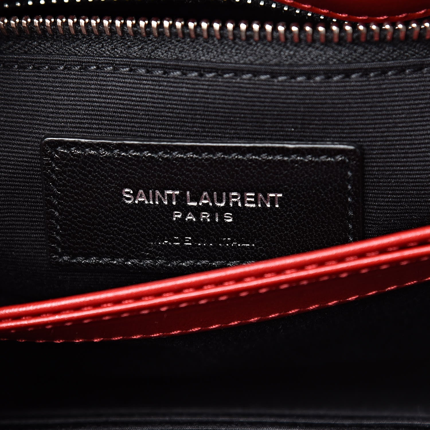 Saint Laurent Calfskin Y Quilted Monogram Toy Loulou Crossbody Bag Red 6 of 11