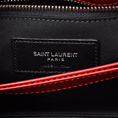 Saint Laurent Calfskin Y Quilted Monogram Toy Loulou Crossbody Bag Red 6 of 11