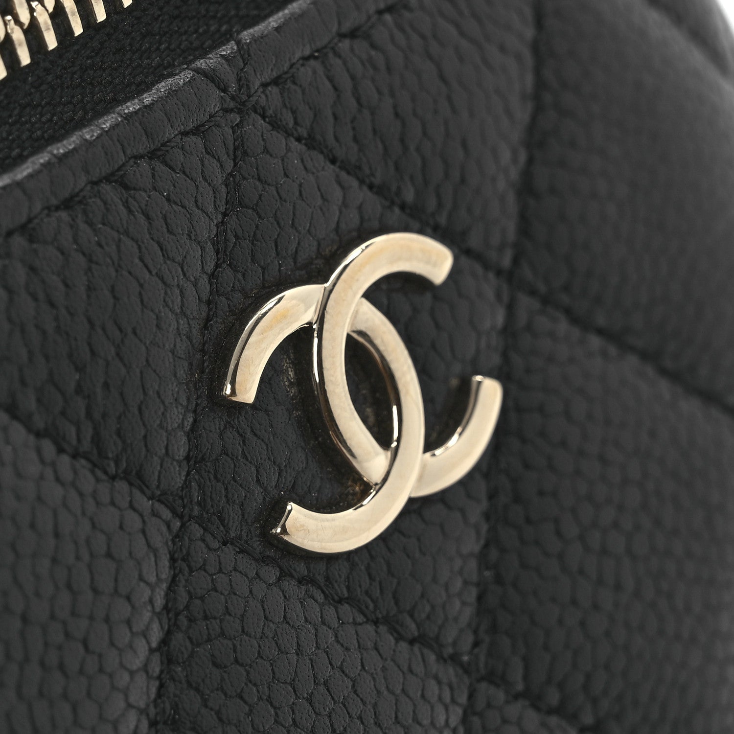 Chanel Caviar Quilted Small Vertical Coco Beauty Vanity Case With Chain Black 11 of 11