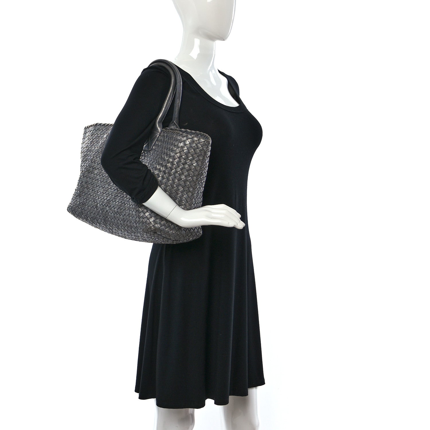 Bottega Veneta Metallic Nappa Intrecciato Medium Moon Cabat Silver 2 of 11