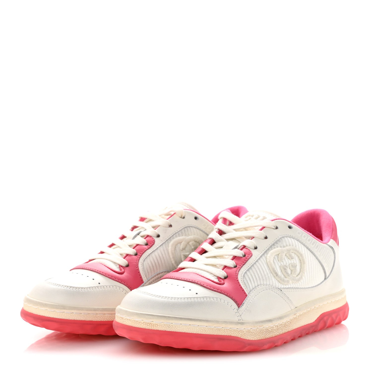 Gucci Dali Soft Calfskin Womens Mac80 Sneakers 37.5 Off White Pink 4 of 9