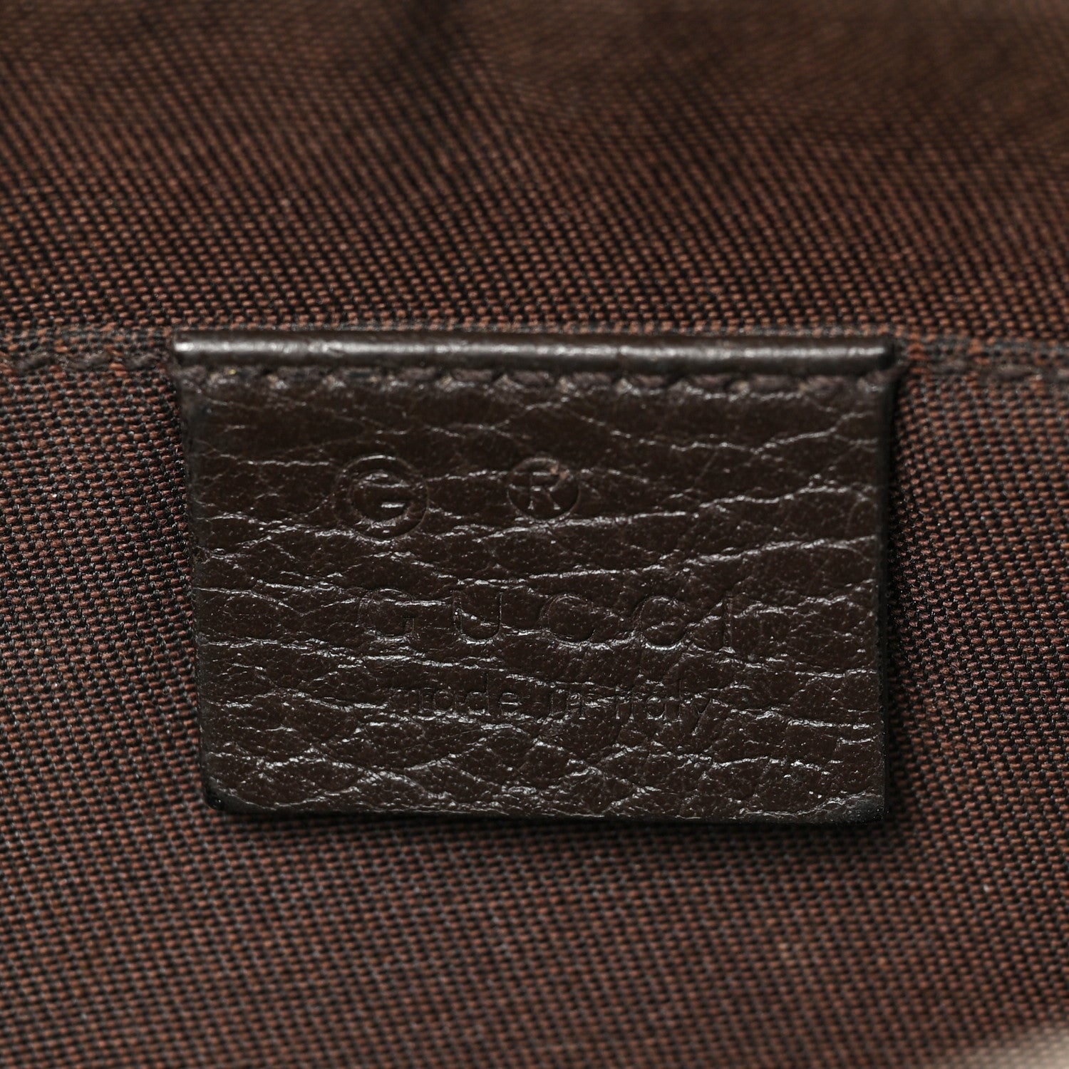 Gucci Monogram Dollar Calfskin Belt Bag Beige Ebony Testa di Moro Marrone Scuro 6 of 9