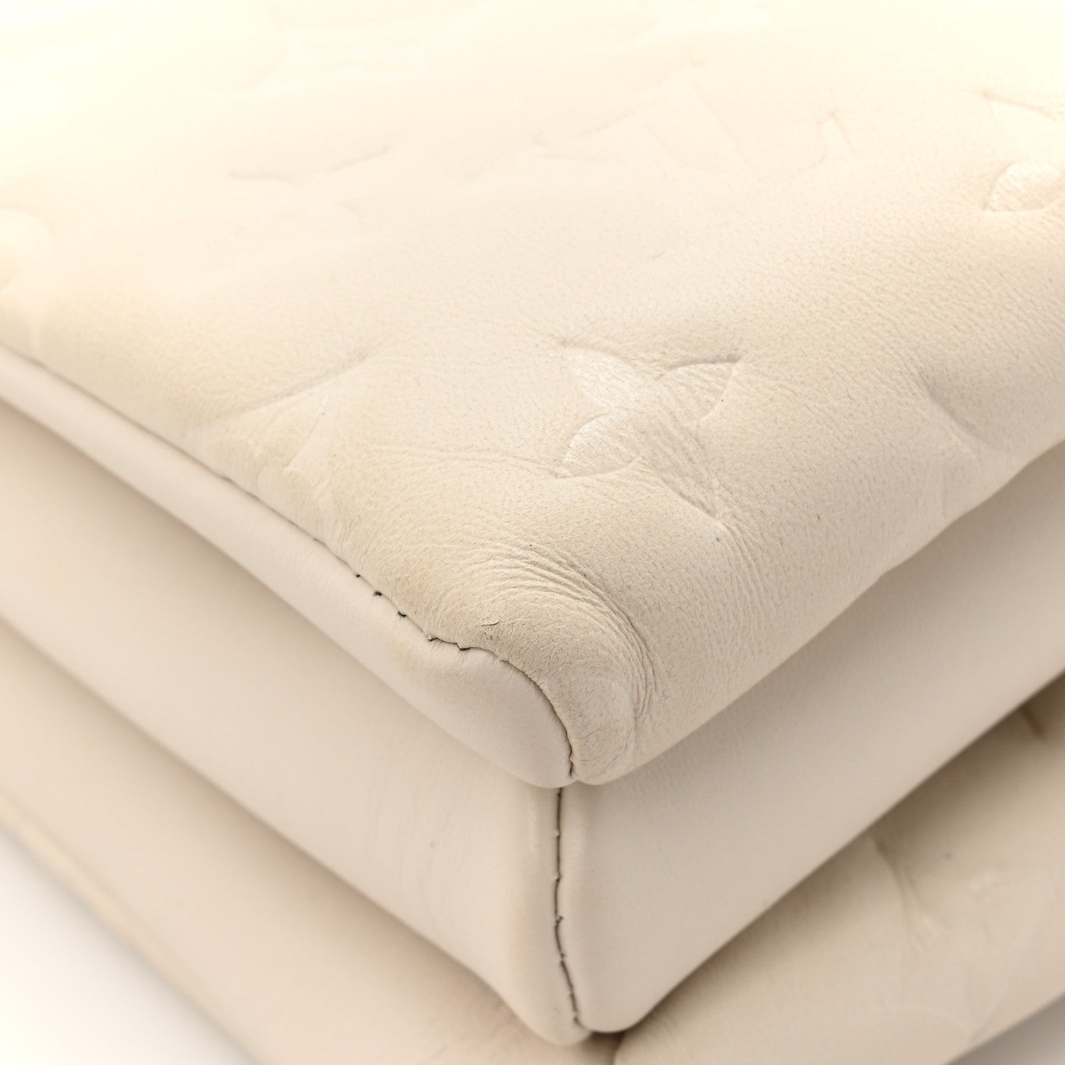 Louis Vuitton Lambskin Embossed Monogram Coussin PM Beige Cream 12 of 15