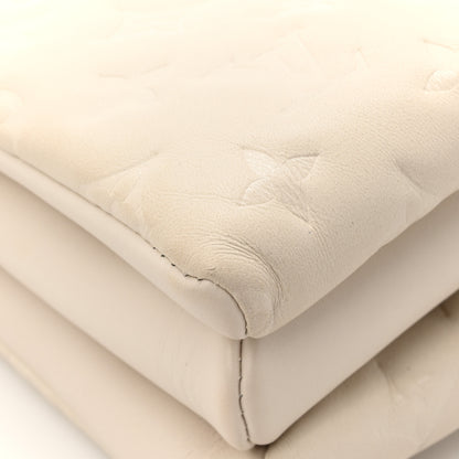 Louis Vuitton Lambskin Embossed Monogram Coussin PM Beige Cream 12 of 15