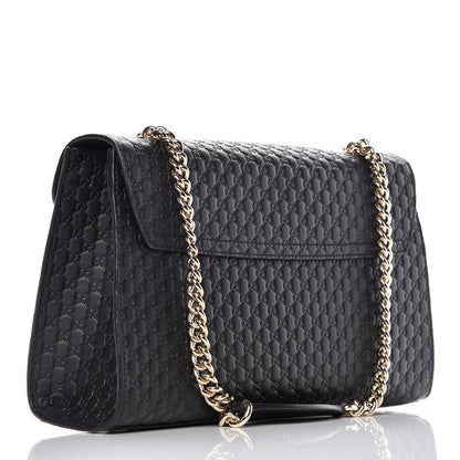 Gucci Microguccissima Medium Emily Chain Shoulder Bag Black 3 of 9