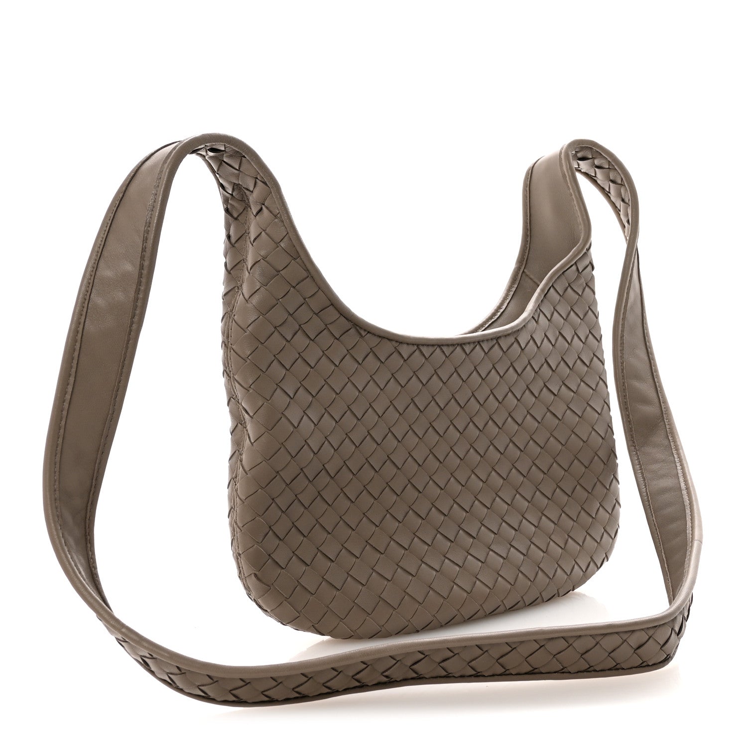 Bottega Veneta Nappa Intrecciato Small Veneto Crossbody Bag Limestone 2 of 8
