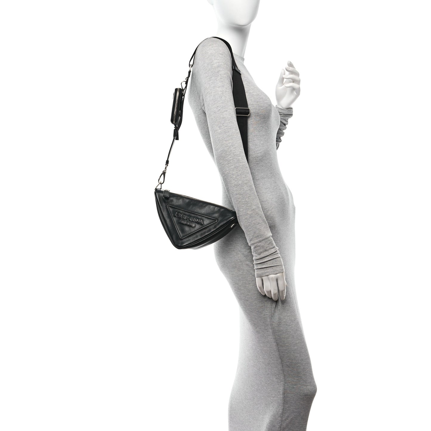 Grace Lux Triangle Shoulder Bag Black