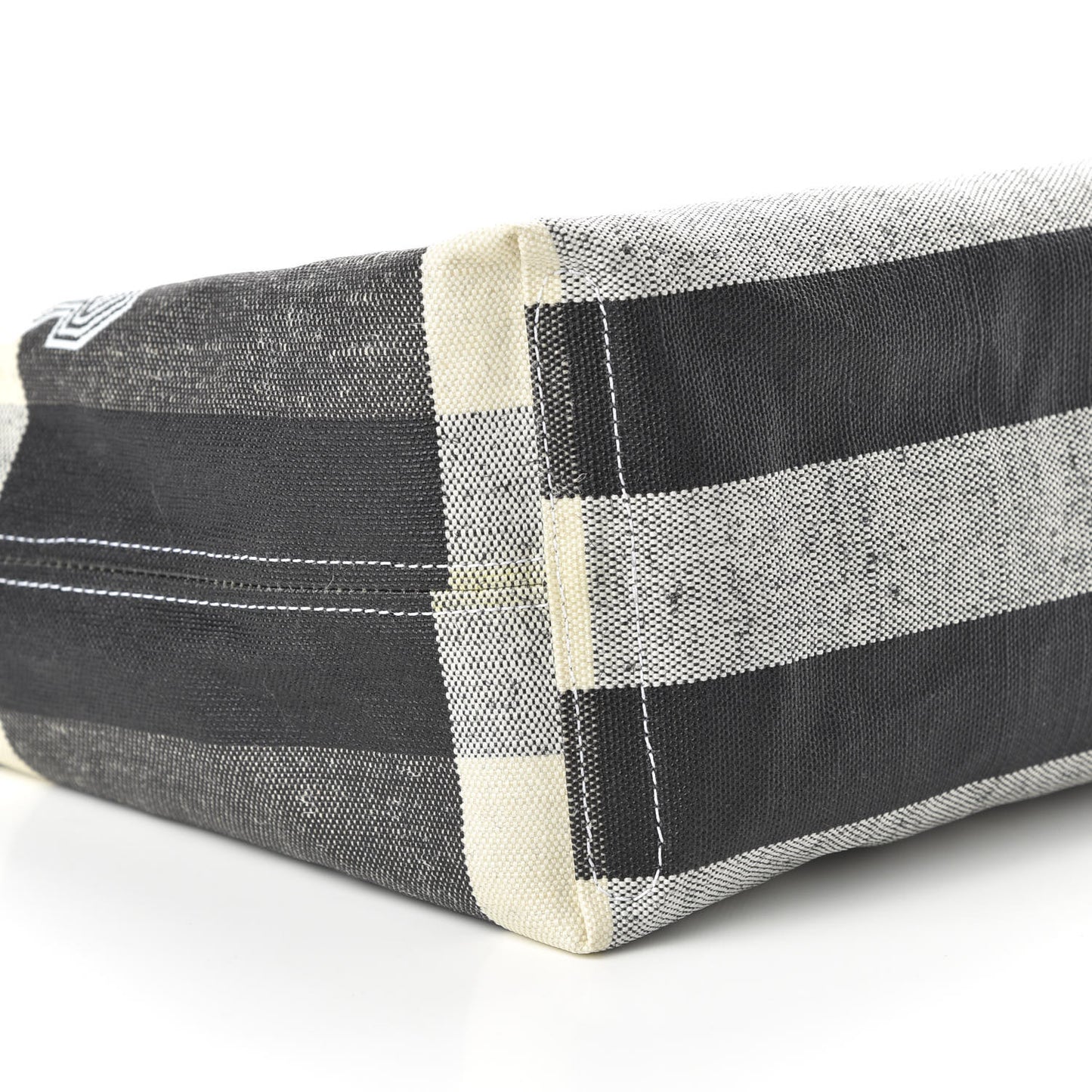 Coated Canvas Mega Check Medium Doodle Tote Black White