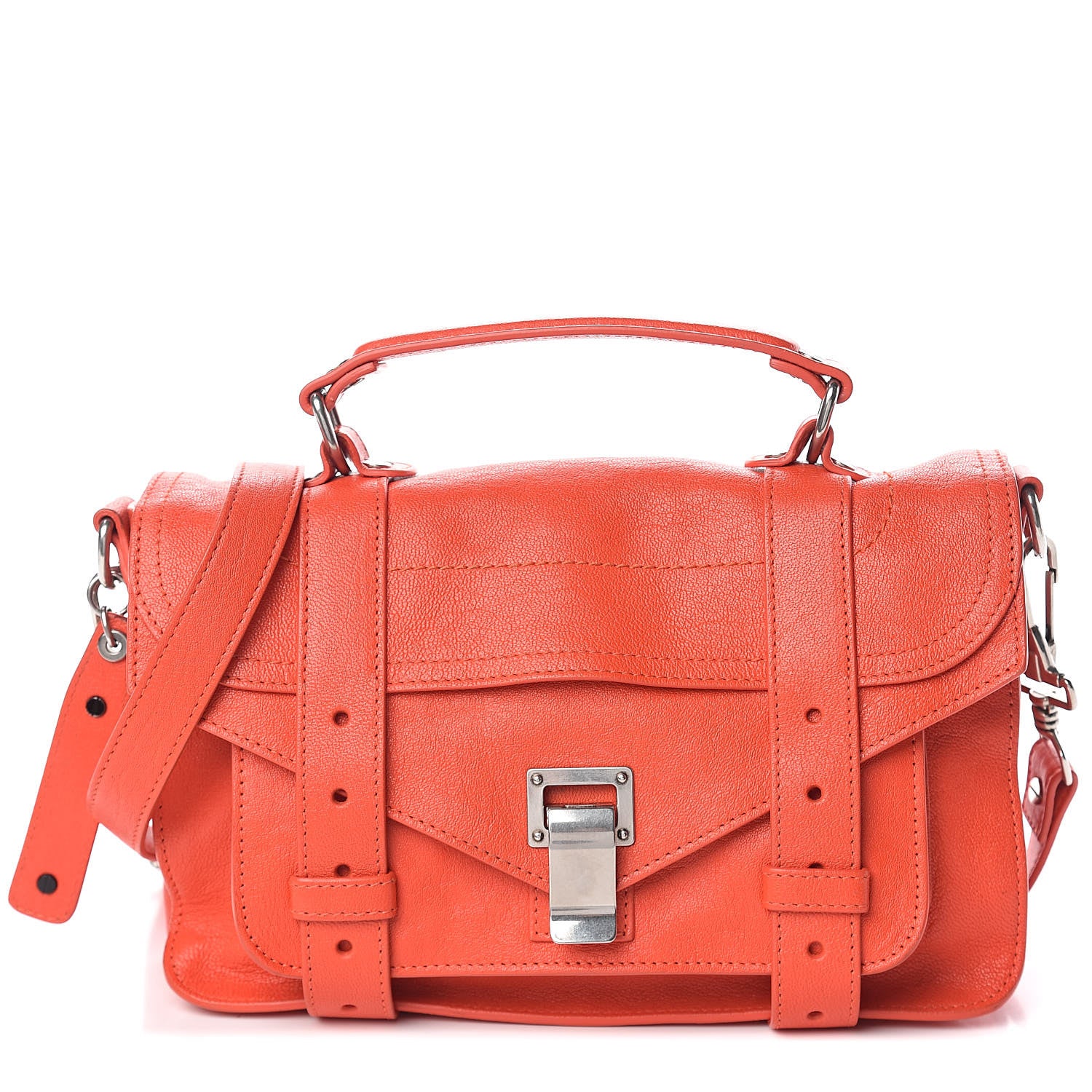 Proenza Schouler Lambskin Tiny PS1 Satchel Orange Pepper 2 of 13