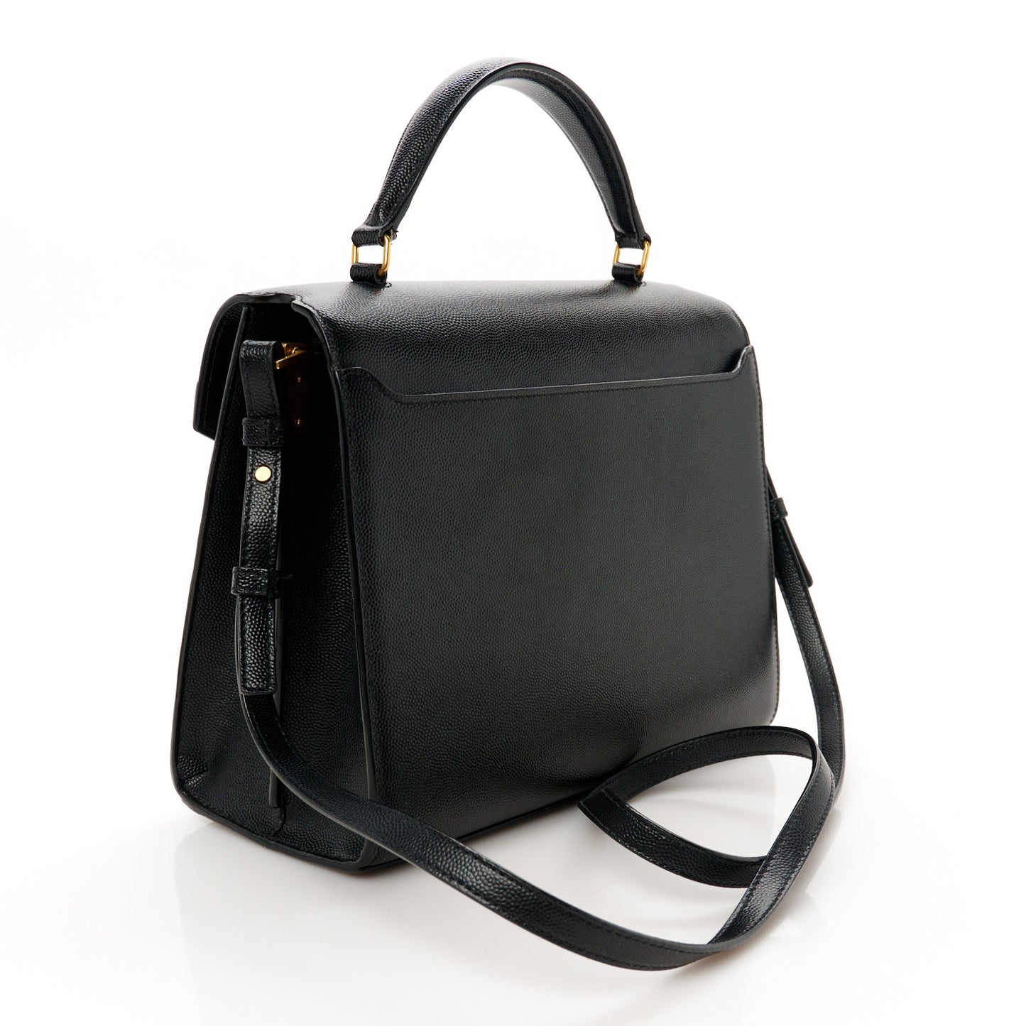 Grain de Poudre Medium Classic Monogram Cassandra Top Handle Black Rouge Legion