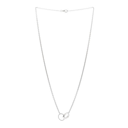 Cartier 18K White Gold Interlocking LOVE Necklace 3 of 5