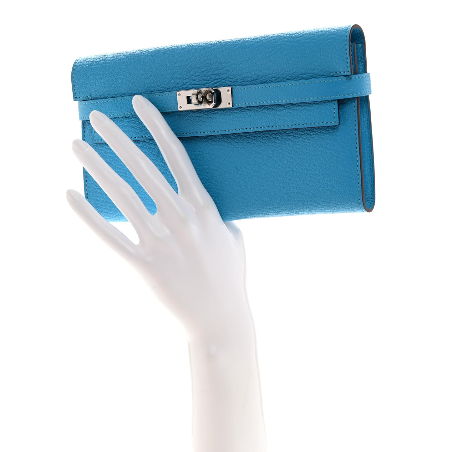 Chevre Mysore Kelly Longue Wallet Bleu Azteque