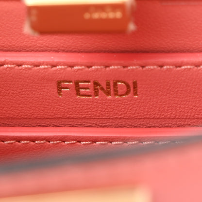 Fendi Shiny Nappa Petite Peekaboo I SEE U Satchel Rosa Pesca 6 of 12