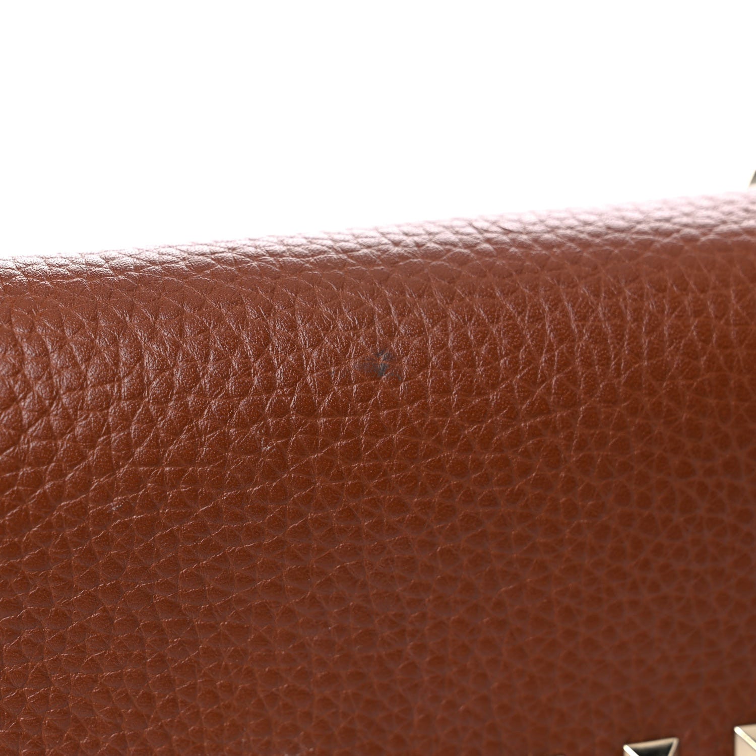 Valentino Garavani Pebbled Calfskin Medium Rockstud Flip Lock Crossbody Bag Saddle Brown 14 of 18