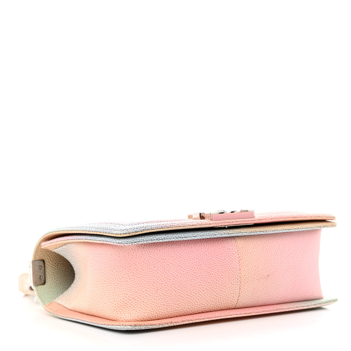 Caviar Quilted Medium Rainbow Boy Flap Pink Multicolor