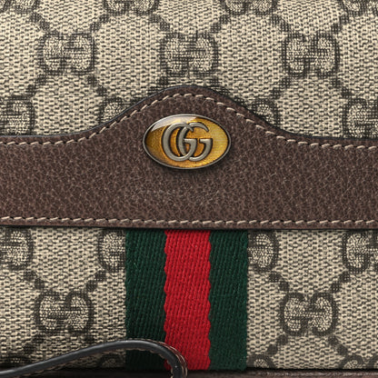 Gucci GG Supreme Monogram Ophidia Phone Case Wristlet Brown 7 of 8