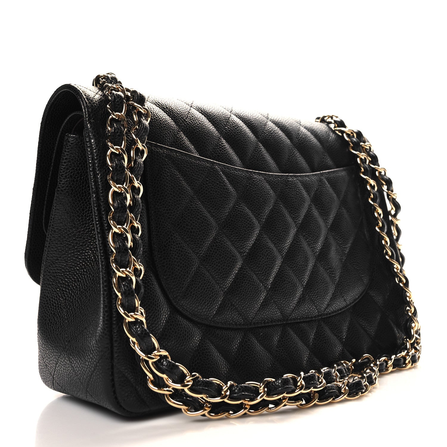 Chanel Caviar Quilted Jumbo Double Flap Black 3 of 11