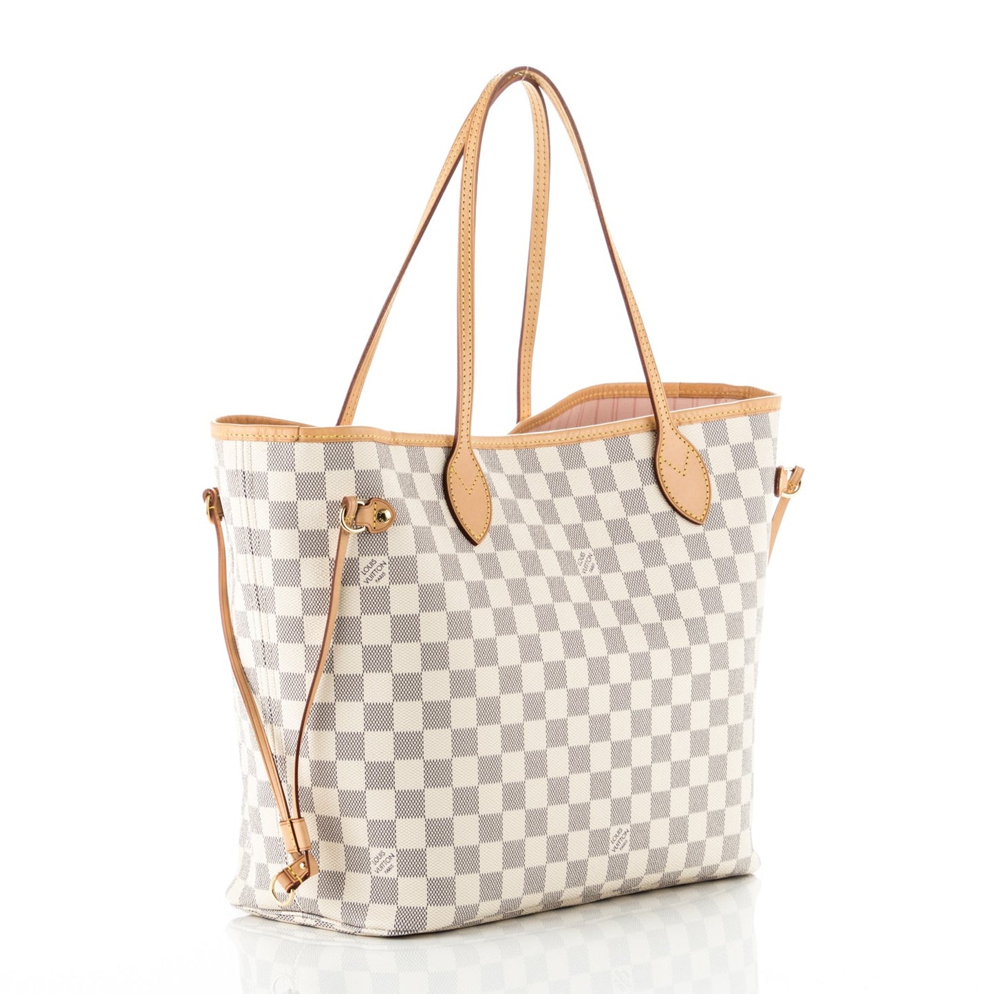 Damier Azur Neo Neverfull MM Rose Ballerine