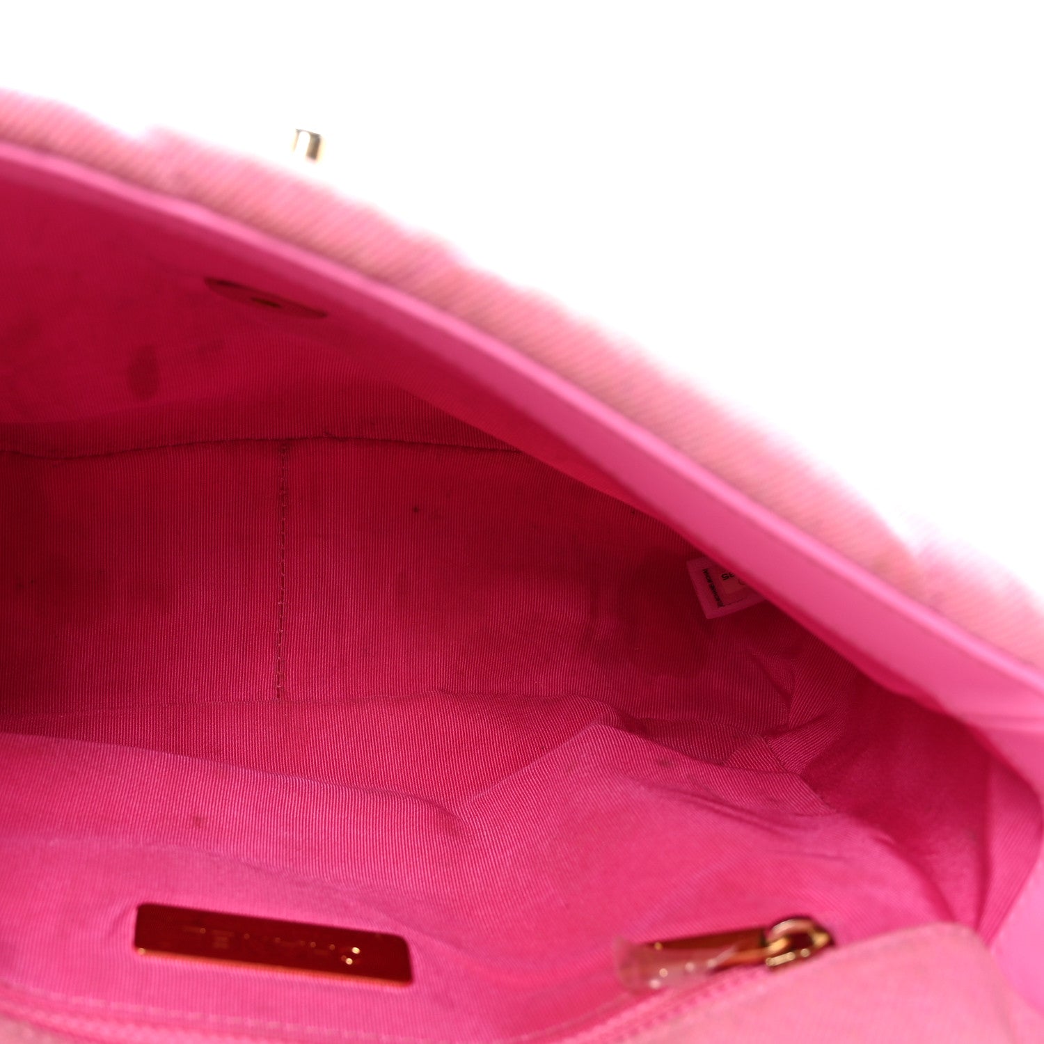 Chanel Denim Quilted Medium Chanel 19 Flap Neon Pink 5 of 10