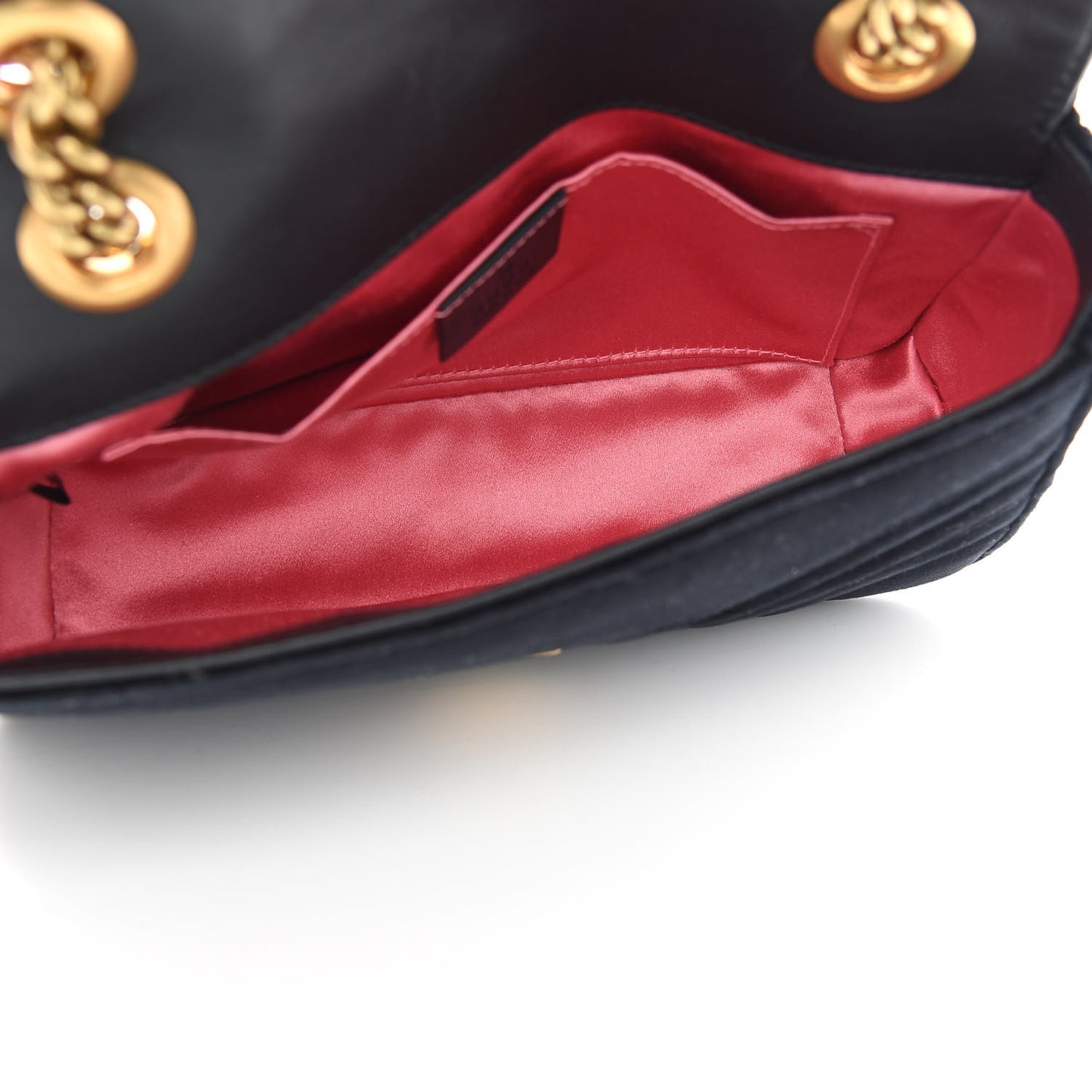 Velvet Matelasse Mini GG Marmont Shoulder Bag Black