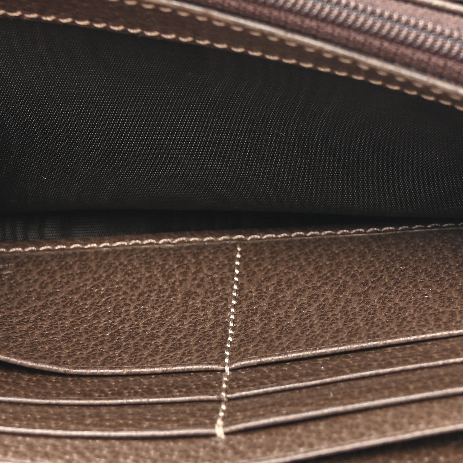 Gucci GG Supreme Monogram Web Ophidia Wallet On Chain Brown 6 of 13