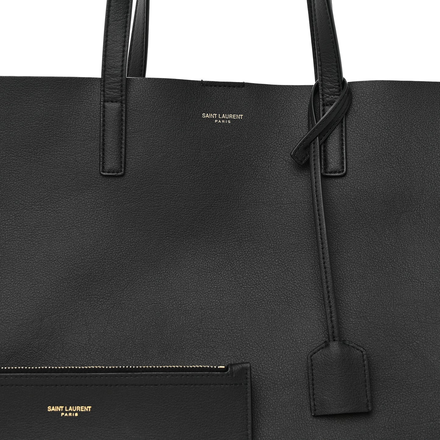 Calfskin Large Shopping Tote Black