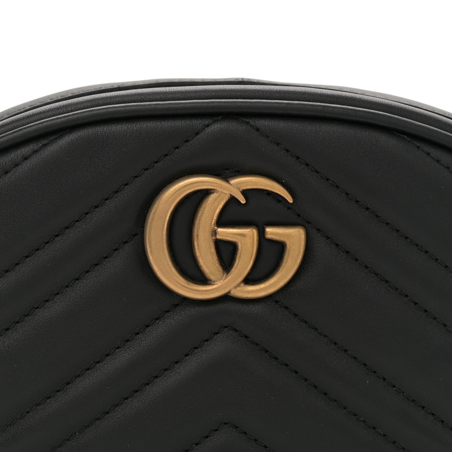 Calfskin Matelasse GG Marmont Belt Bag 85 34 Black