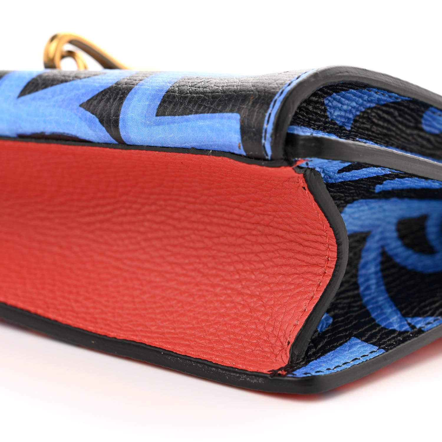 Burberry Calfskin Graffiti Print Small Macken Crossbody Bag Black 10 of 11