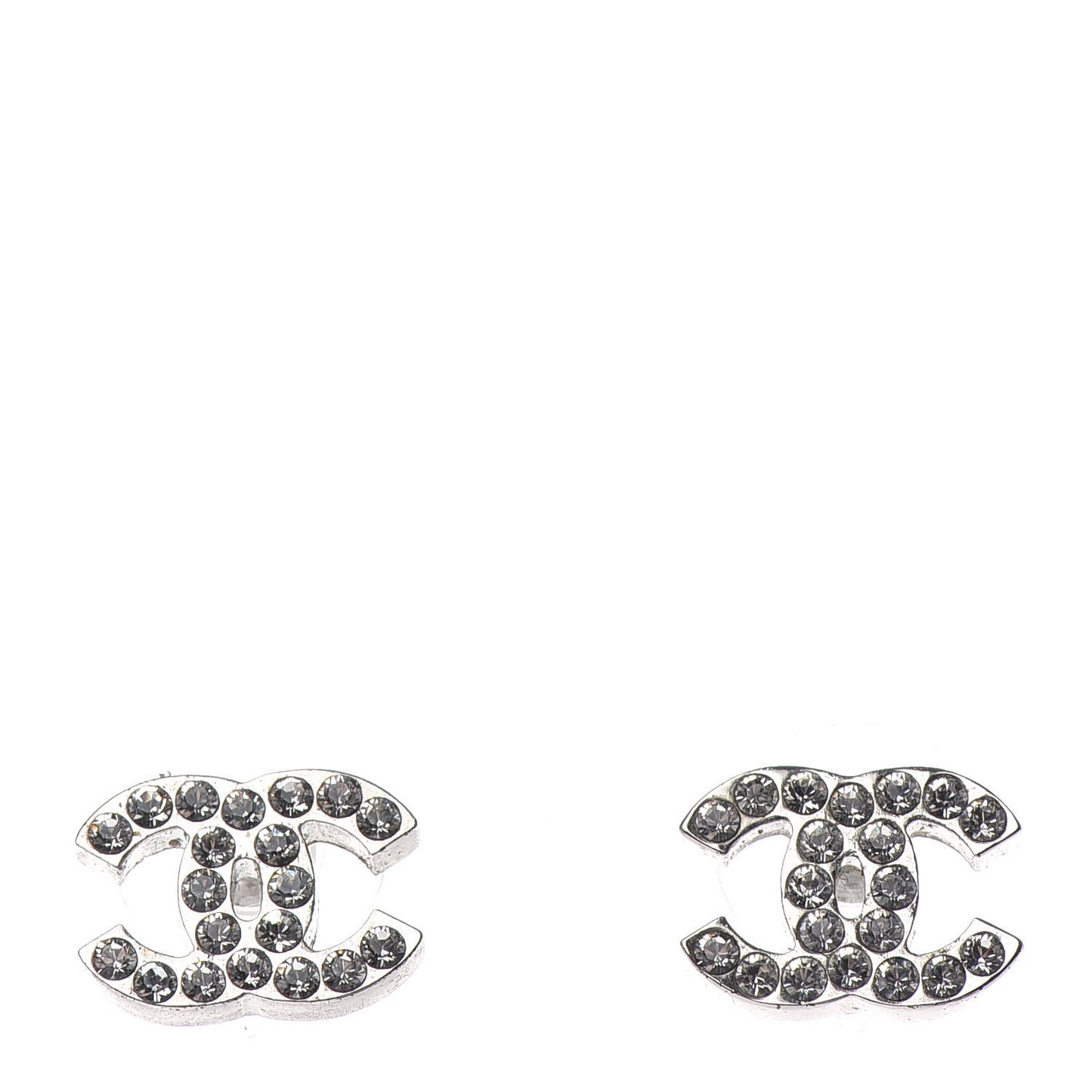 Crystal CC Earrings Silver