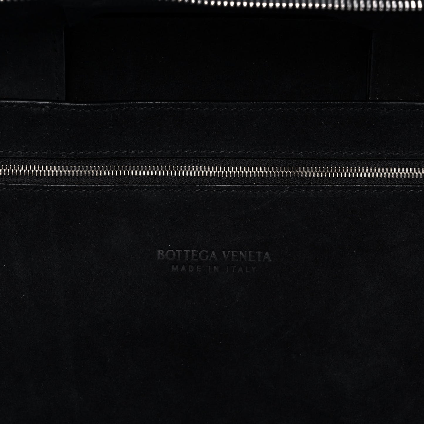 Calfskin Maxi Intrecciato Arco Briefcase Black