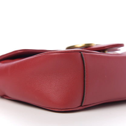 Gucci Calfskin Matelasse Mini GG Marmont Shoulder Bag Hibiscus Red 9 of 9