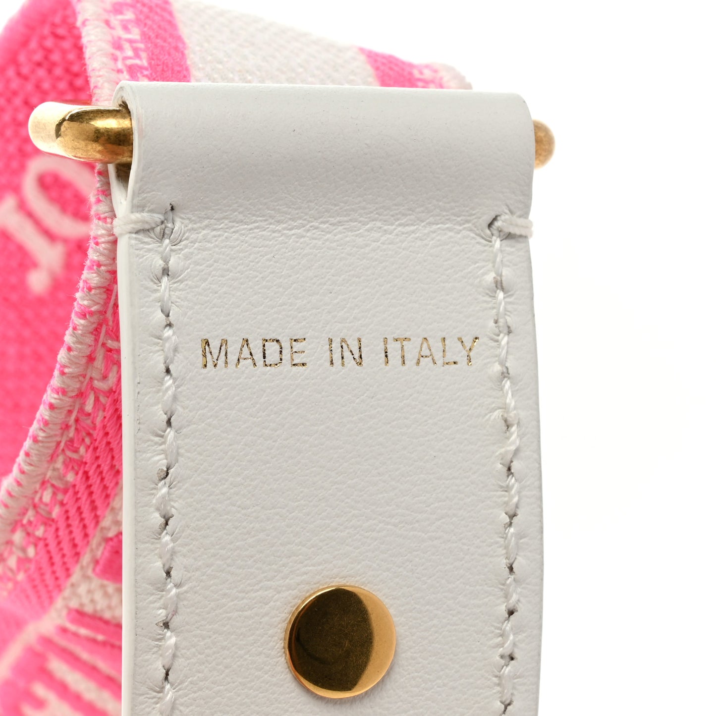 Canvas Embroidered Shoulder Strap Pink Multicolor