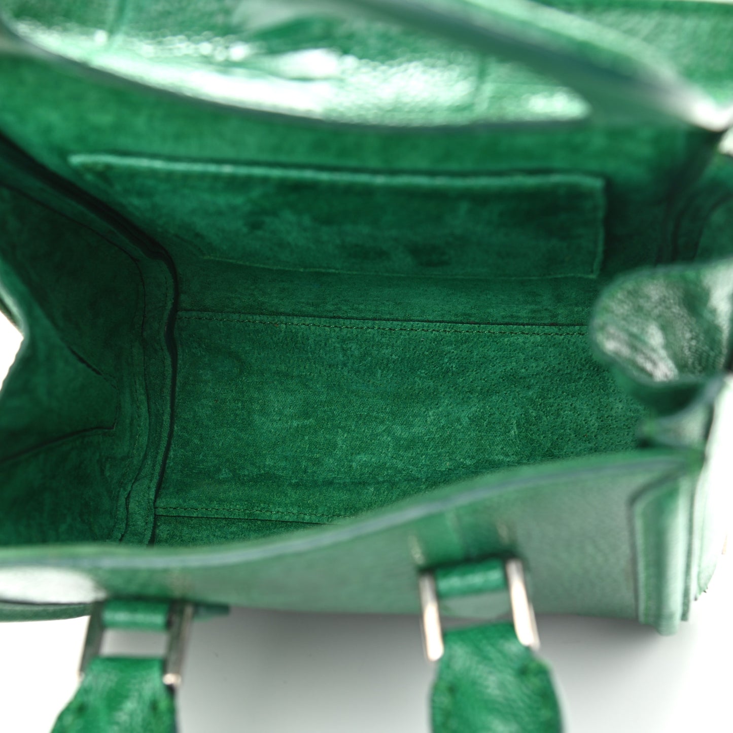 Calfskin Crocodile Embossed Mini Heroine Bag Green