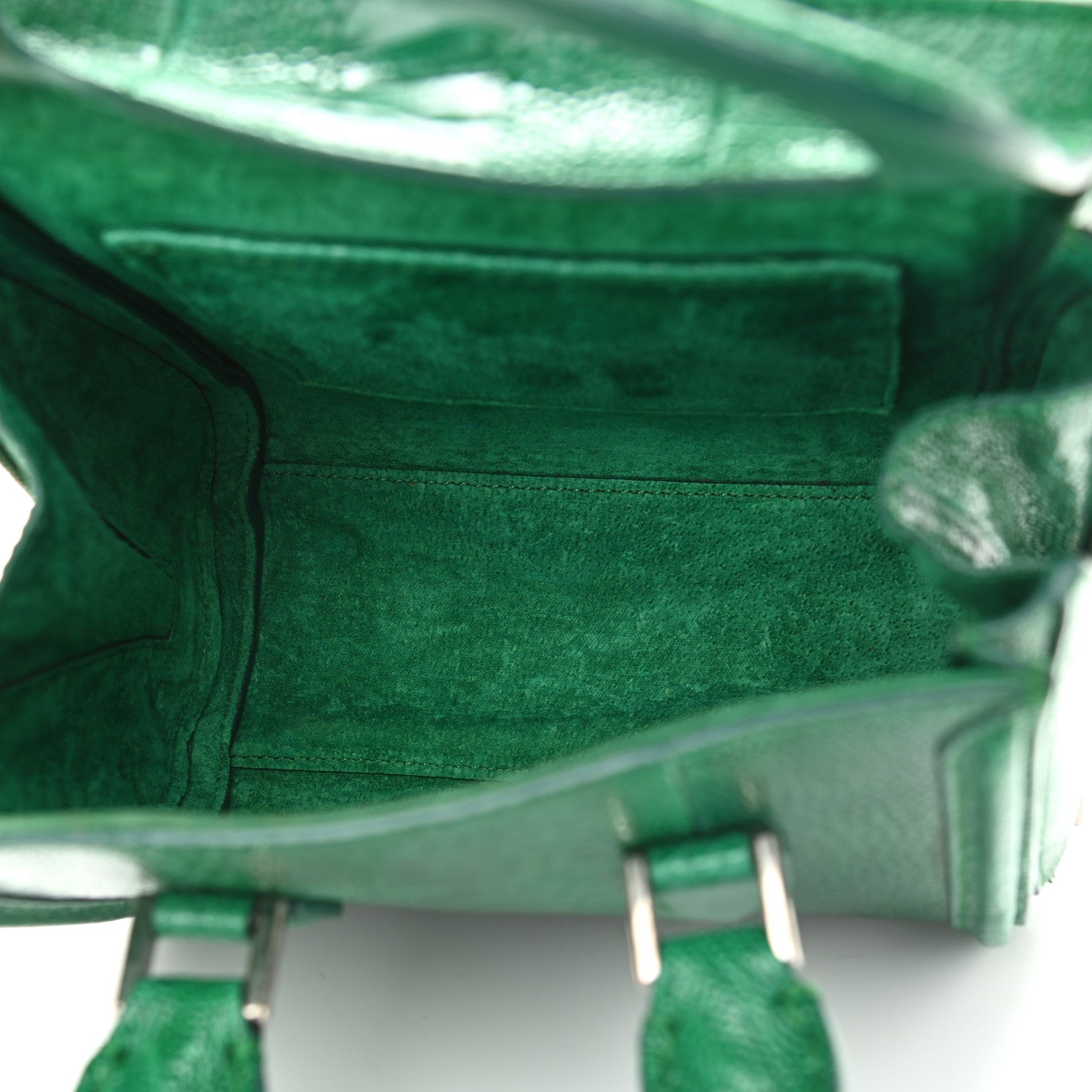 Alexander McQueen Calfskin Crocodile Embossed Mini Heroine Bag Green 5 of 17