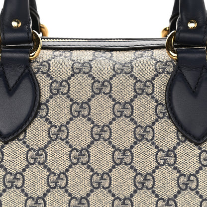 Gucci GG Supreme Monogram Medium Boston Beige Blue 9 of 11