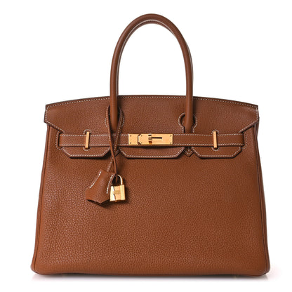 Hermes Togo Birkin 30 Gold 1 of 11