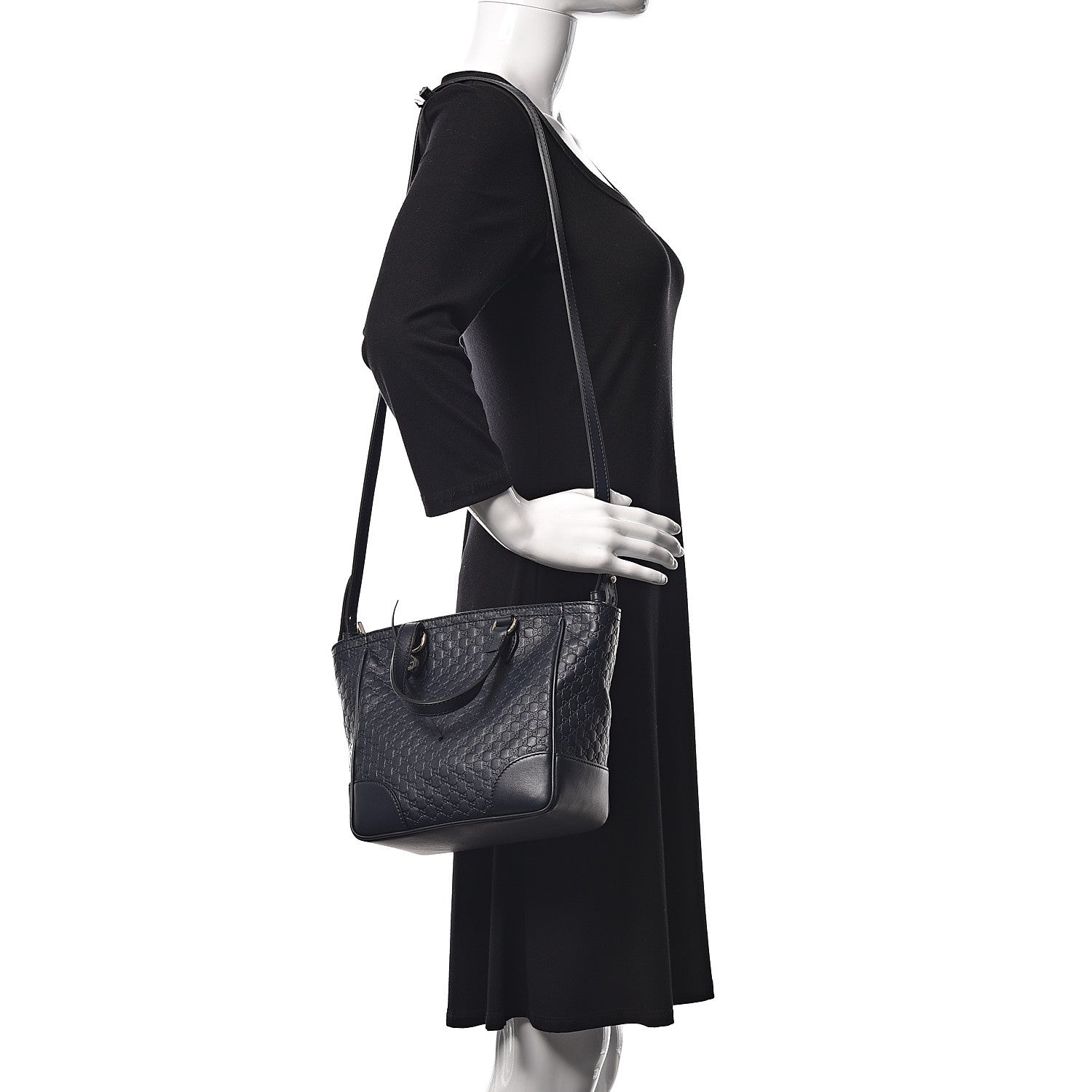 Gucci Microguccissima Small Bree Tote Navy 2 of 10