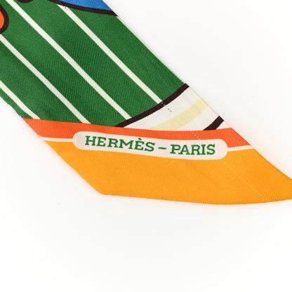 Hermes Twilly Scarf Orange Multicolor 2 of 13