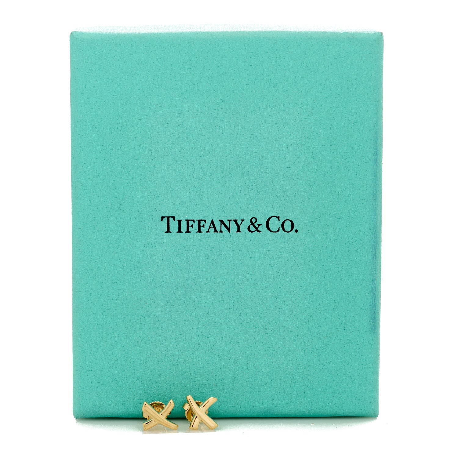 Tiffany 18K Yellow Gold Mini Paloma's Graffiti X Earrings 5 of 5