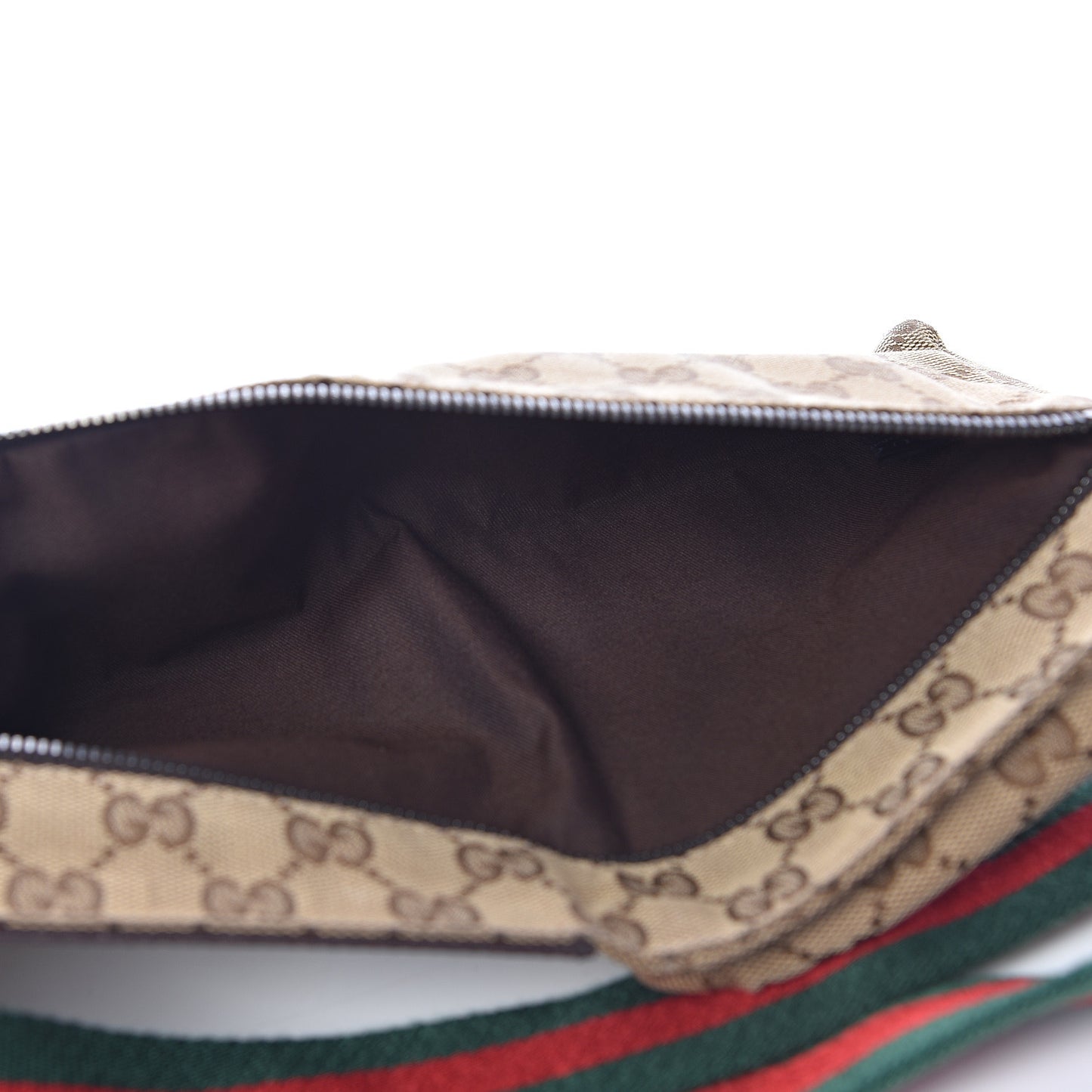 Monogram Web Belt Bag Dark Brown