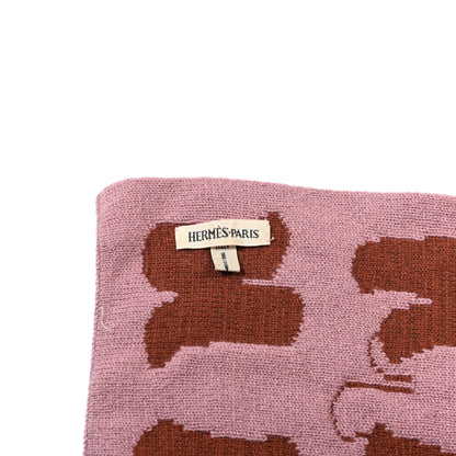 Hermes Cashmere Knit Logo Scarf 3 of 8