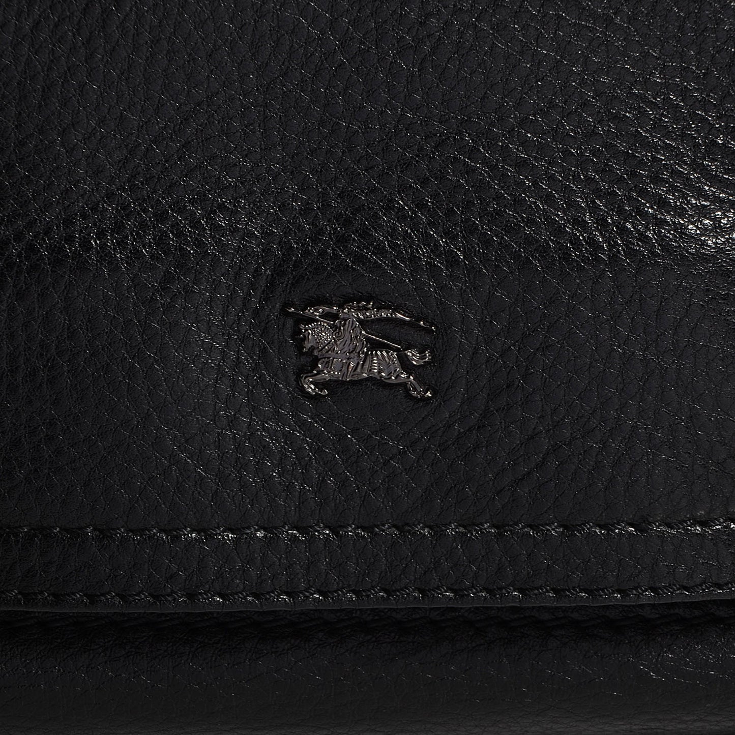Leather Messenger Bag Black
